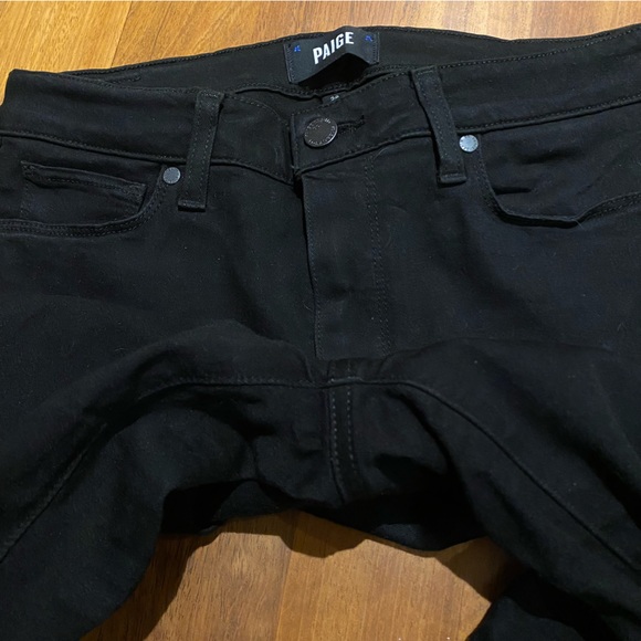 PAIGE Hoxton Ultra Skinny jeans in Black Shadow, size 28 / medium - Picture 9 of 15